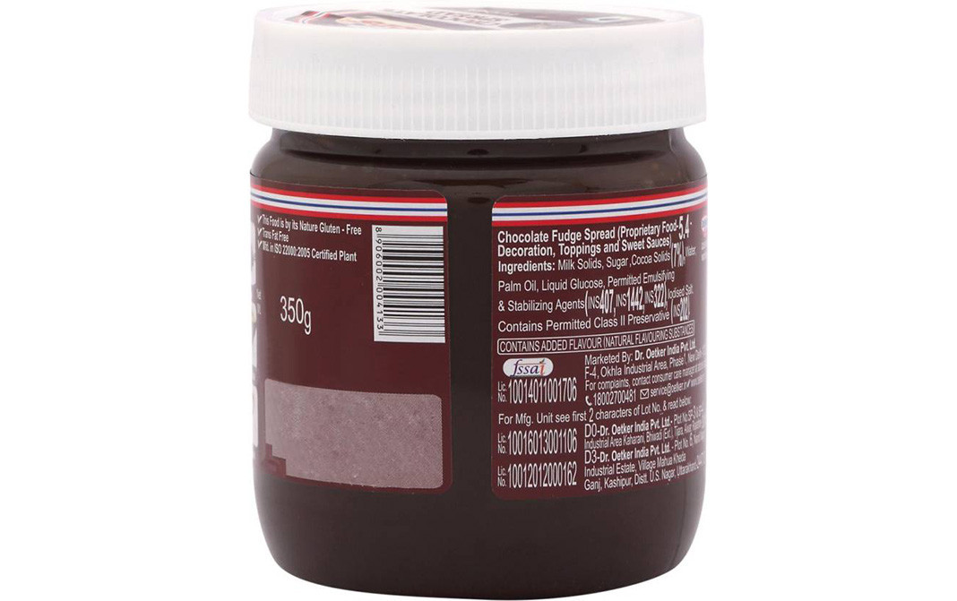 Dr. Oetker Fun foods Chocolate Spread Fudge   Plastic Jar  350 grams